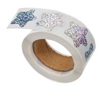 Alipis Holographic Star Stickers Roll, Waterproof PVC Small Star Seal Labels for Reward Charts, DIY Decorative Paper Stickers for School, Office, and Wrapping