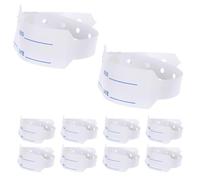 Alipis Hospital Identification Wristbands Disposable White Bands 100pcs Adjustable Fit PVC Id Bracelets for Accurate Patient Identification for Adults and Elderly for Hospital Use