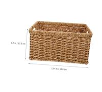 Alipis Household Plastic Imitation Rattan Weaving Storage Basket Large Capacity and Laundry Organizer Small Corner Design Decluttering Bin for Living and Nursery