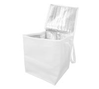 Alipis Insulated Food Bag for Hot and Cold Food 10-inch Height 350x350x400mm Reusable Thermal Carrying Tote for BBQ Cake and Seafood Takeout Pure White