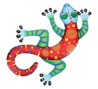 Alipis Iron Art Gecko Wall Decor Hanging Pendant with Solid Structure and Vivid Colour, Creative Geckos Ornament for Bathroom Or Porch Decoration