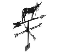 Alipis Iron Donkey Weather Vane Roof Mount with Wind Direction Indication, Easy to Install Decorative Garden Ornament for Yard and Gazebo Outdoor Use