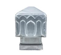 Alipis Iron Railing Cover 60×60Mm Metal Fence Post Caps with Lotus Flower Design Garden Fence Protector Column Caps for Square Tube Posts