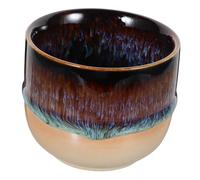 Alipis Japanese Style Ceramic Tea Cup with Classic Glaze Finish Multi-use Teaware for Home Office Tea House Vintage Brown Blue Porcelain Mug Gift for Lovers
