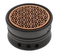 Alipis Japanese Style Ceramic Tea Warmer Black Teapot Heater with Hollow-out Pattern Candleholder for Home Office Tea House Safe and Practical Heating Tool Random Color