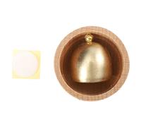 Alipis Japanese Style Wooden Fridge Magnet with Floral Pattern Decorative Magnetic Doorbell for Refrigerator Office Kitchen Removable Solid Wood Holder for Photos and Notes