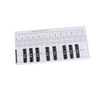 Alipis Key Piano Keyboard Practice Paper with Standard Key Spacing Anti-ink Coated Comparison Chart for Beginners and Teachers Portable Hand-rollable Piano Note Reference Guide