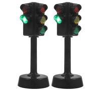 Alipis Kids Traffic Light Toy: 2pcs Mini Traffic Light Lamp Model - Simulation Stop Sign for Kids Children Toddler Early Education Playset