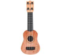 Alipis Kids Ukulele Toy Plastic Mini Guitar Musical Instrument Plaything Simulation Ukulele for Early Music Learning And Light Brown