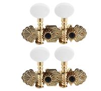 Alipis Knobs and Acoustic for Resin Replacement, Classical Guitar Vintage Retro Carving Ukulele Tuning Pegs with White Metal Guitar Tuner Keys Small for Daily Practice Performances