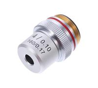 Alipis Labs 195 Type 4x Achromatic Steel Biological Microscope Objective Lens with Increased Contrast for Professional Microscopy Use