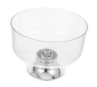 Alipis Large Glass Serving Bowl Footed Trifle Bowl for Fruit and Snacks Stable Pedestal Design for Party Decoration Cafes and Home Display