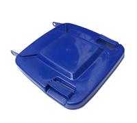 Alipis Large Plastic Trash Can Lid Replacement for Waste Bin, 100L Outdoor Garden Dustbin Accessory, Easy Installation, Blue, with Assembling Tools