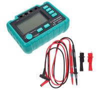 Alipis Lcd Megohm Meter Digital Insulation Resistance Tester, Abs Black, 500v 1000v 12v Dc, Lcd Backlight Megohmmeter for Electrical Equipment