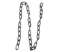 Alipis Lifelike Plastic Prisoner Chain Prop for Halloween Party Lightweight Silver Barrier Chain Decoration Haunted House Costume Accessory Small