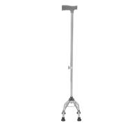 Alipis Lightweight Aluminium Alloy Quad Cane with Adjustable Height and Non-Slip Base for Senior Walking and Hiking Assistance