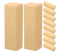 Alipis Lipstick Material 50pcs Paper Gloss Packaging Containers with Elegant Khaki Easy to Carry Decorative Storage and for Travel and Shop Showcase