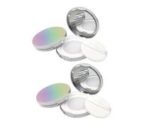 Alipis Loose Powder Box with Flip-top Lid, Portable Compact Case for Diy Makeup and Prickly Heat Powder, Lightweight Abs, 5g, 2pcs