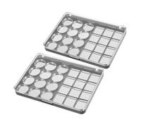 Alipis Magnetic Eyeshadow Palette 2pcs Empty Metal Makeup Palettes 24-slot Compact Diy Eyeshadow Holder for Professional Makeup Artists and Travel Storage