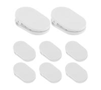 Alipis Magnetic Lavalier Mic Clip for Teachers and Presenters 8pcs with Strong Magnetic Attachment and Plastic Material, White Minimalist Teaching and Vlogging