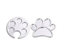 Alipis Manicure Nail Tray 2pcs Silver Creative Nail Art Mixing Board for Blending Colors and Using As Photo Props for Home and Store Use