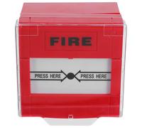 Alipis Manual Reset Fire Alarm Call Point Button Emergency Fire Alarm Switch Red Dual-Blade Design Home Office Building Safety