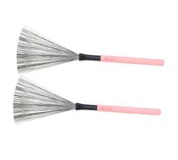 Alipis Maple Wood Handle Drum Brushes Pair with High Carbon Steel Wire - Portable Percussion Brush for Drums Suitable for Students and Practice
