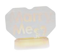 Alipis Marry Me Neon Heart Light LED Lamp for Proposal Safe to Touch Night Light for Weddings Anniversaries and Home Decor