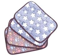 Alipis Mat with Moisture Coral and Pet, Absorbent Material Rattan with Pets Fleece 4pcs Cooling Summer for Double-sided Cooling Pad Absorption without Leakage, for Random Color