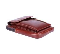 Alipis Mens Genuine Leather Waist Bag Simple Style Storage Pouch with Sturdy Buckle Lightweight Outdoor Waist Pack for Hiking and Working Brown Retro Design