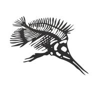 Alipis Metal Fish Bone Wall Art Artistic Realistic Ocean Wall Hanging Decor in Black Iron with Easy Installation and Removable Design for Birthday and Music Carnival