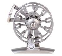 Alipis Metal Fly Fishing Reel with Drag, Alloy Fishing Wheel Silver | Super Smooth Operation, Portable Design, Large Line Capacity, Comfortable Touch, for Fisher Use and Fish