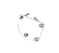 Alipis Metal Guitar Neck Plate Replacement with Mounting Screws Chrome Guitar Parts Kit Stainless Steel Fixing Plate Easy Installation and Portable Design