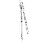 Alipis Metal Jewish Torah Pointer with Chain Silver Crown Head Bible Reading Tool for Synagogue Home School Travel Accurate Scripture Guidance and Efficient Verse Access
