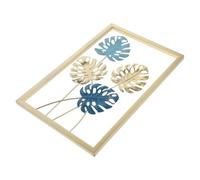 Alipis Metal Leaf Wall Hanging Sculpture, Iron Monstera Art Decor | Modern Minimalist Finish, Repositionable Interior Accent, Sofa Wall and Office Partition Styling