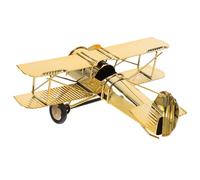 Alipis Metal Model Aircraft Ornament Vintage Airplane Decor Wrought Iron Biplane for Adults