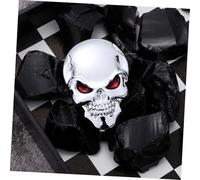 Alipis Metal Skull Auto Decal Zinc Alloy Car Badge with for Trucks Motorcycles Weather-Resistant Skeleton Ornament Easy DIY Installation