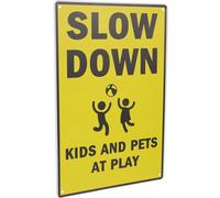 Alipis Metal Street Sign for Boys and Playing Caution Weather Resistant Iron Design to Slow Down Traffic on Roads