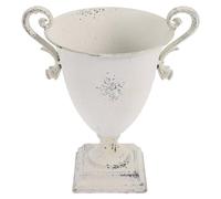 Alipis Metal Urn Planter - Classic Antique Iron Plant Pots - Decorative Rustic Flower Pot - Roman Stemmed Vase for Outdoor Traditional Urn Planter for Garden Patio A