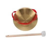 Alipis Mini Alloy Copper Gong with Mallet and Ribbon Percussion Instrument for Music Education Feng Shui Decor School and Party Use