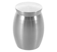 Alipis Mini Aluminum Alloy Urn for Human Ashes 40x30mm Silver Keepsake Memorial Container Engravable Personal Mini Urn for Men Women and Pets