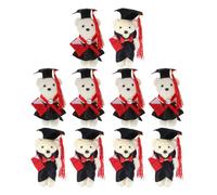 Alipis Mini Graduation Bear: 10pcs Graduation Bear Stuffed Animals with Cap - Plush Toys for College High School Class of 2025