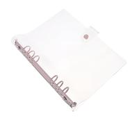 Alipis Mini PVC Ring Binder Notebook with Transparent Cover Three-Ring Loose-Leaf Organizer for Papers Index Cards and Documents Smooth Edges for Safe Handling Reusable Pink Planner
