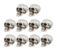Alipis Mini Skull Heads: 10PCS Realistic Miniature Plastic Skeleton Head Figure - Peeping Skull for Halloween Party Bar Home Desktop Decoration Prank Props