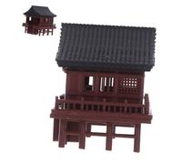 Alipis Miniature Japanese Pavilion Aquarium Ornament Vintage Asian Architecture Fish Tank Decor Zen Garden Micro Landscape Accessory for Home Office Meditation Spaces