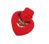 Alipis Ml Heart Shaped Hot Water Bottle with Knitting Cover, Rubber Material for Relief and Muscle Comfort, Christmas and Valentine Hand Warmer Water Bag