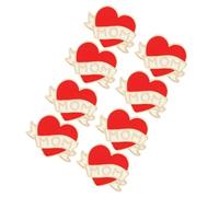 Alipis Mom Pin Brooches with Versatile Decoration, Stylish Heartfelt Design 8pcs Red Heart Alloy Material like Mother's Day for Women Suitable for Backpacks and Special Occasions