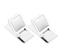 Alipis Money Clips Wallet Accessory 2pcs Stainless Steel Small and Lightweight Bill Clip for Clipping Cash Checks Credit Cards and Other Small Items, Portable and Stylish for Everyday