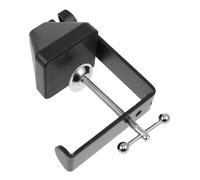 Alipis Multi-function Microphone Table Mounting Clamp with Screw Protection Sturdy Iron Base Holder for Live Streaming Video Recording Singing Black Fits Up to Desk Thickness