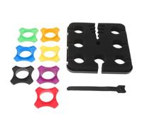 Alipis Multi-Mic Stand Shelf 7-Slot Metal Microphone Holder Tray with Clamp for Tabletop Mic Display - Universal Mic Stand Bracket for Studio, Karaoke, and Performance Use